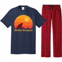 Vintage Sunset Shark Respect The Locals Pajama Set