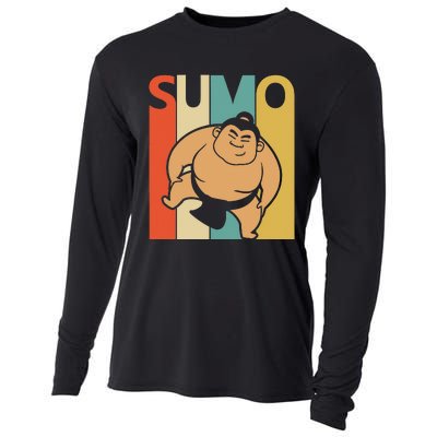 Vintage Sumo  Sumo Wrestling Gift Cooling Performance Long Sleeve Crew