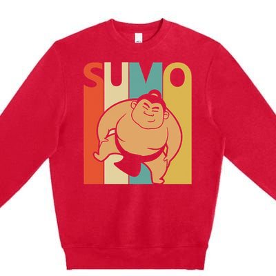 Vintage Sumo  Sumo Wrestling Gift Premium Crewneck Sweatshirt