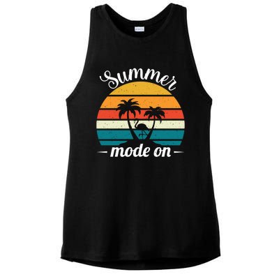 Vacation Summer Sunglasses And Palm Trees Vacay Mode Ocean Great Gift Ladies PosiCharge Tri-Blend Wicking Tank