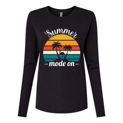 Vacation Summer Sunglasses And Palm Trees Vacay Mode Ocean Great Gift Womens Cotton Relaxed Long Sleeve T-Shirt