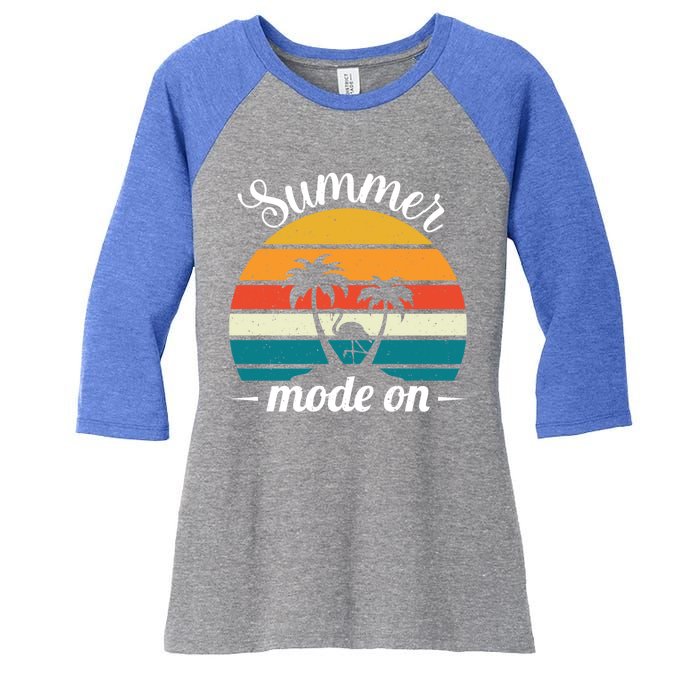 Vacation Summer Sunglasses And Palm Trees Vacay Mode Ocean Great Gift Women's Tri-Blend 3/4-Sleeve Raglan Shirt