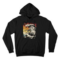 Vintage Surfing Skeleton Halloween Surfboard Hoodie