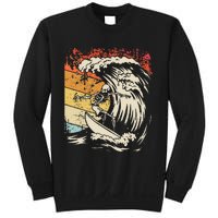 Vintage Surfing Skeleton Halloween Surfboard Sweatshirt