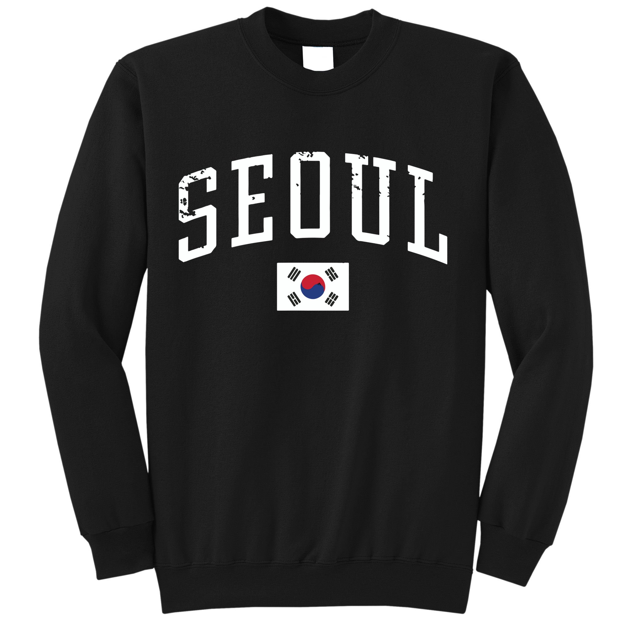 Vintage Seoul South Korea Country Flag Souvenir Vacation Sweatshirt