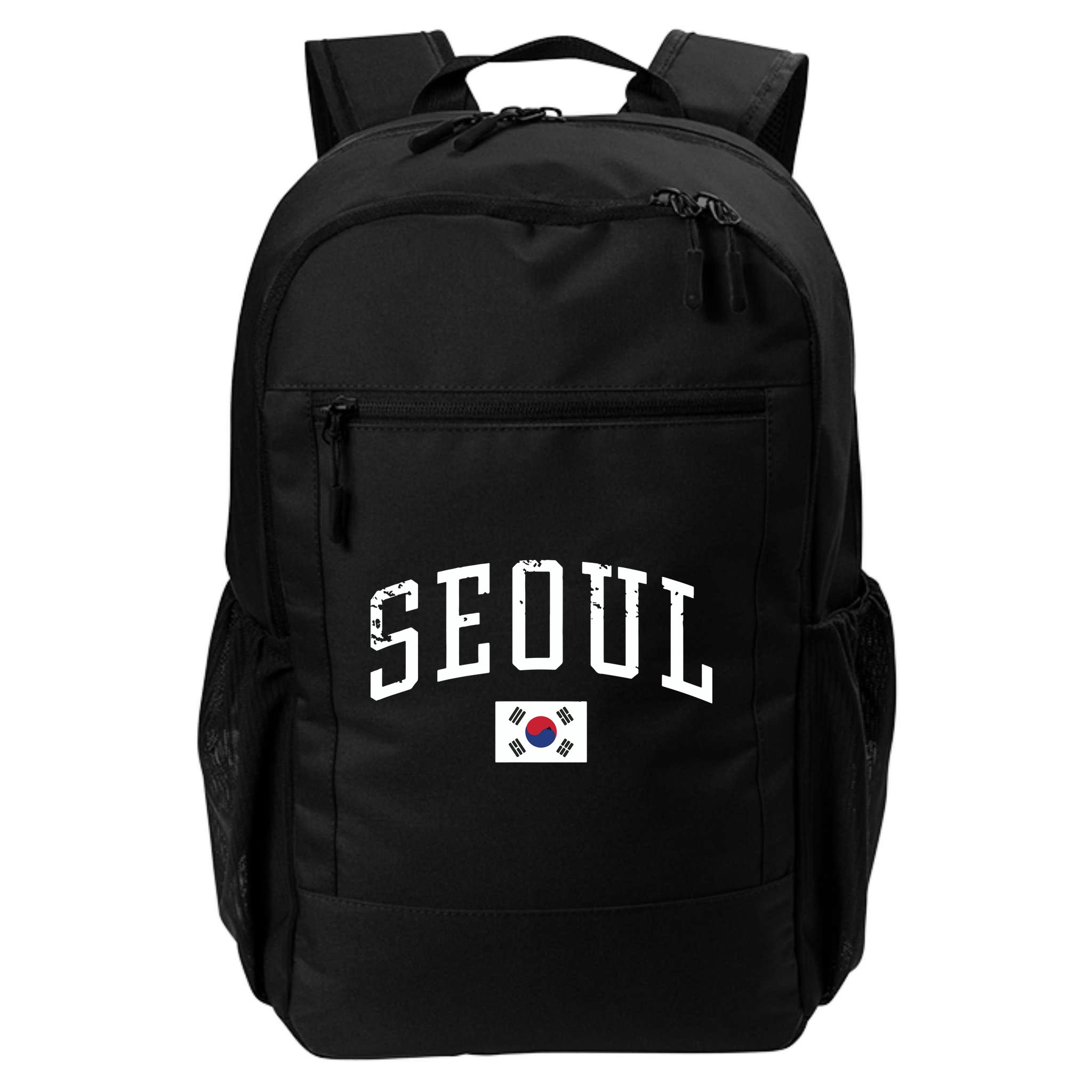 Vintage Seoul South Korea Country Flag Souvenir Vacation Backpack