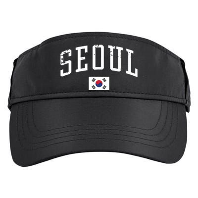 Vintage Seoul South Korea Country Flag Souvenir Vacation Adult Drive Performance Visor