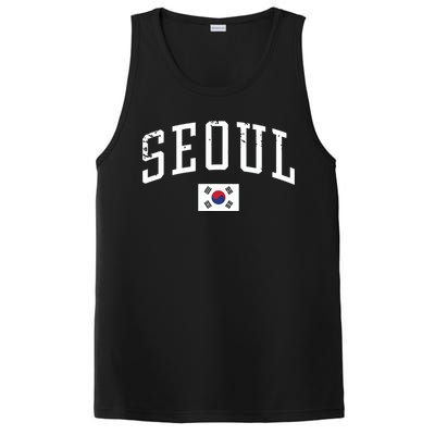 Vintage Seoul South Korea Country Flag Souvenir Vacation PosiCharge Competitor Tank