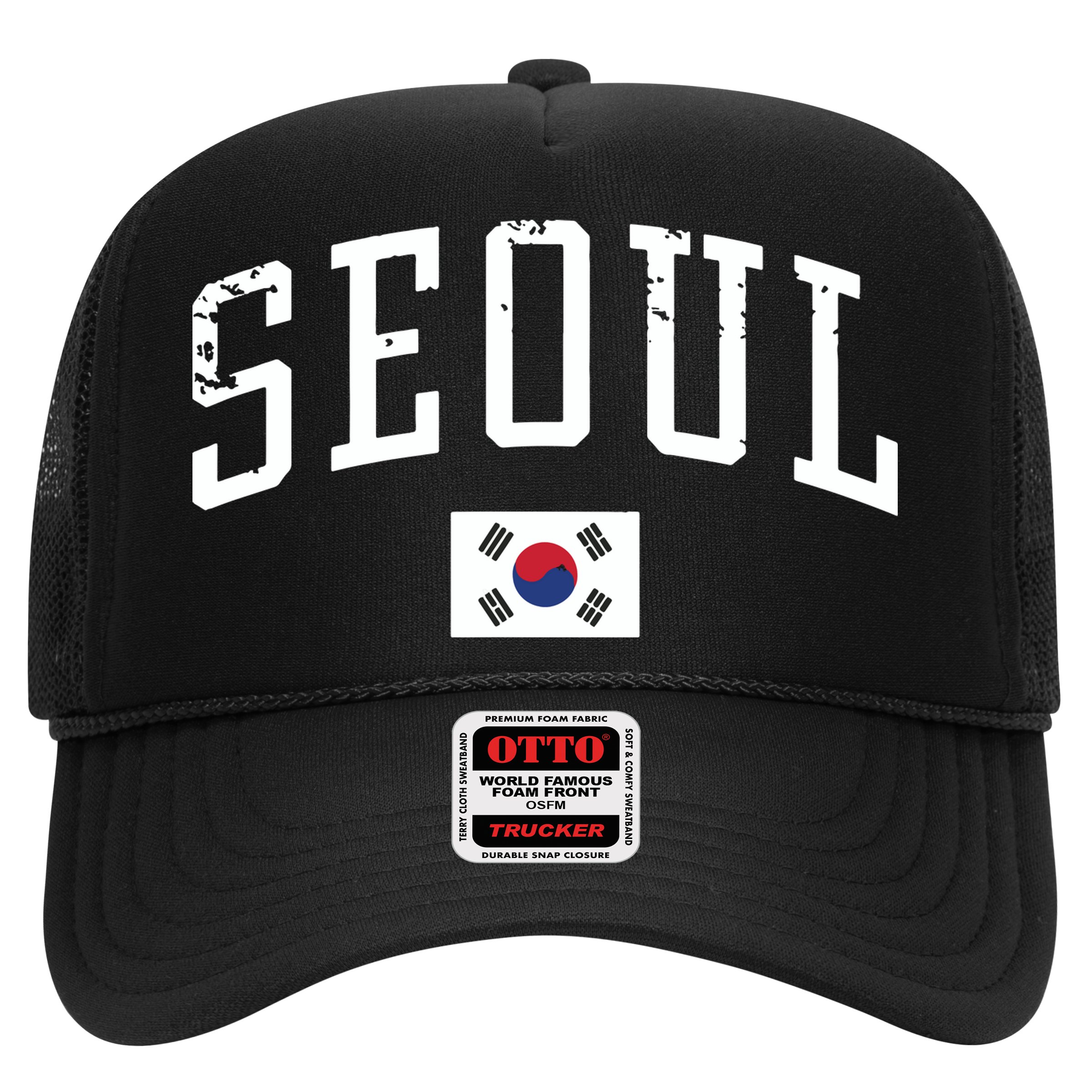 Vintage Seoul South Korea Country Flag Souvenir Vacation Hat