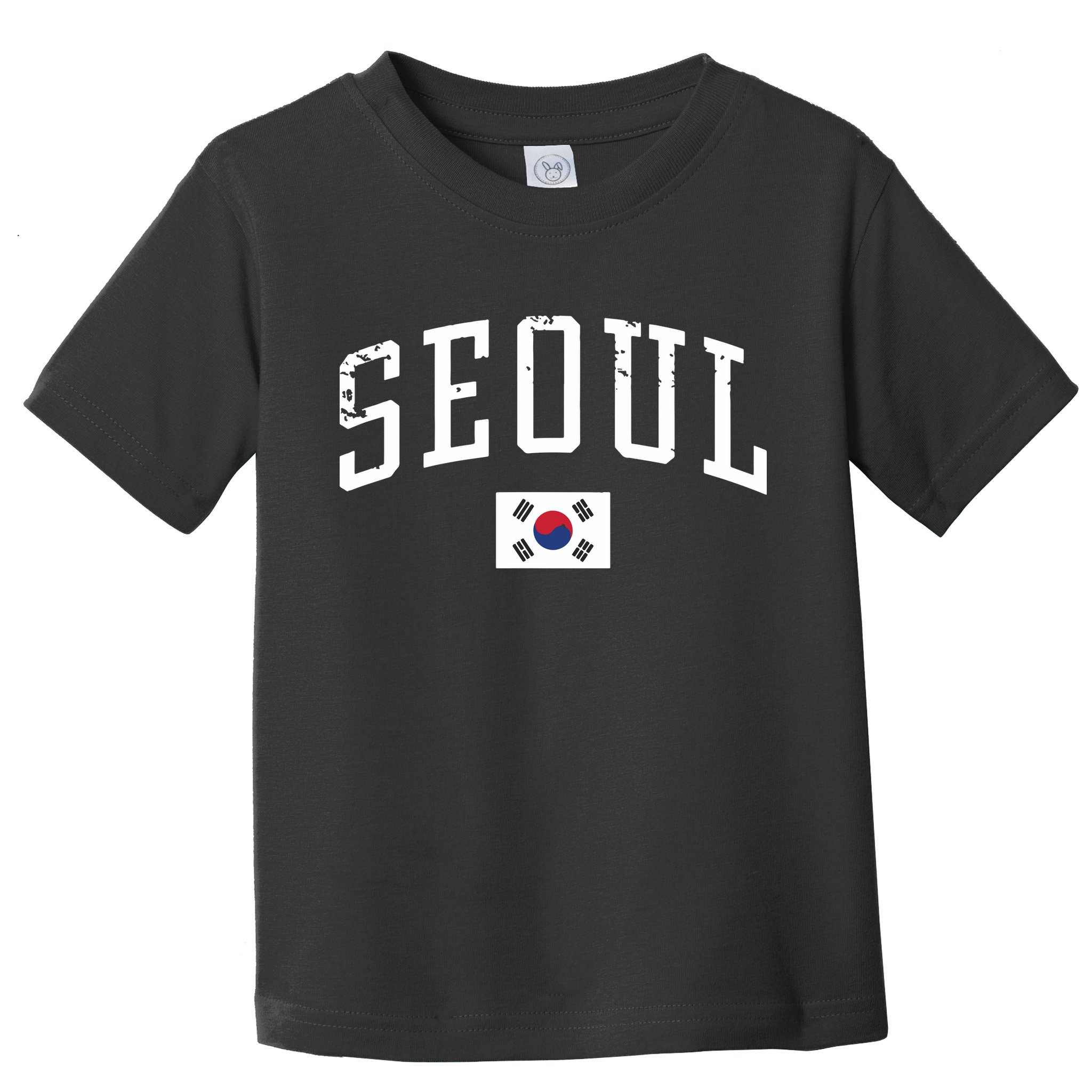 Vintage Seoul South Korea Country Flag Souvenir Vacation Toddler T-Shirt