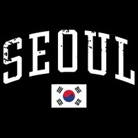 Vintage Seoul South Korea Country Flag Souvenir Vacation Toddler T-Shirt