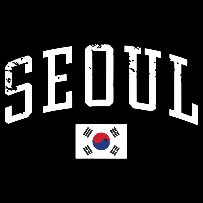 Vintage Seoul South Korea Country Flag Souvenir Vacation Toddler T-Shirt