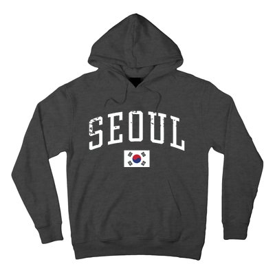 Vintage Seoul South Korea Country Flag Souvenir Vacation Hoodie