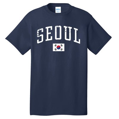 Vintage Seoul South Korea Country Flag Souvenir Vacation Tall T-Shirt