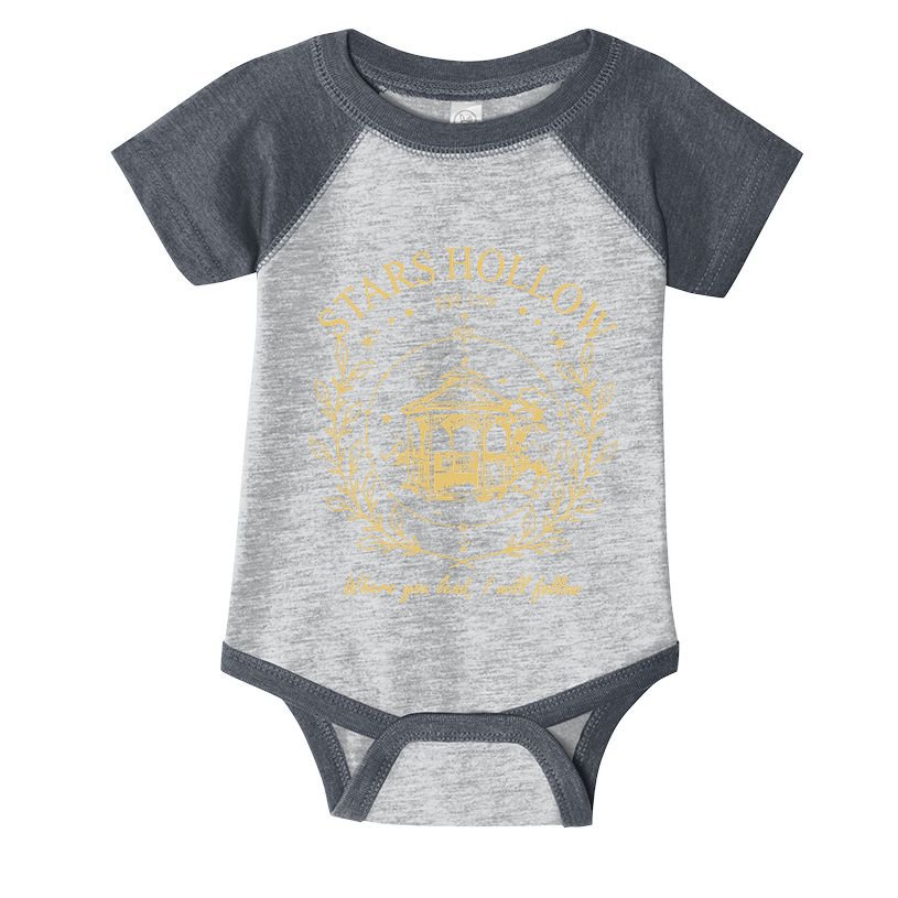 Vintage Style Stars Hallow Infant Baby Jersey Bodysuit