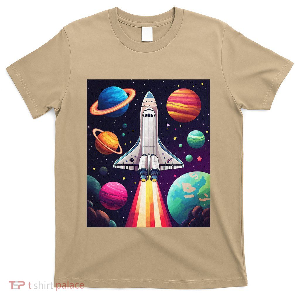 Vibrant Space Shuttle Rocket Launch T-Shirt