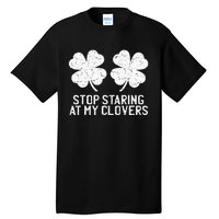 vintage stop staring at my clover shamrocks Tall T-Shirt