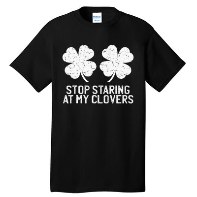 vintage stop staring at my clover shamrocks Tall T-Shirt