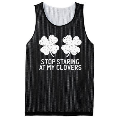 vintage stop staring at my clover shamrocks Mesh Reversible Basketball Jersey Tank