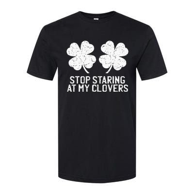 vintage stop staring at my clover shamrocks Softstyle CVC T-Shirt