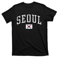 Vintage Seoul South Korea Country Flag Souvenir Vacation T-Shirt