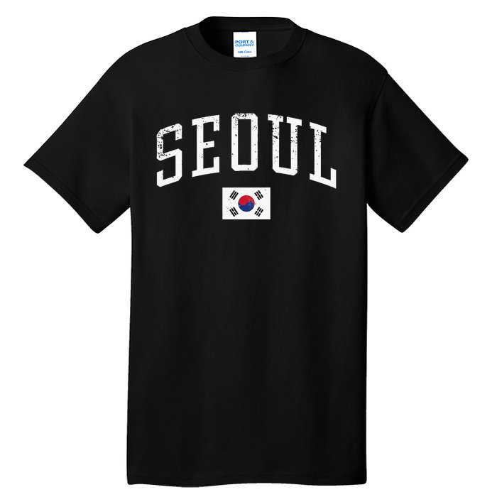 Vintage Seoul South Korea Country Flag Souvenir Vacation Tall T-Shirt