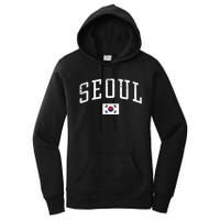 Vintage Seoul South Korea Country Flag Souvenir Vacation Women's Pullover Hoodie