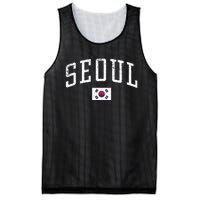 Vintage Seoul South Korea Country Flag Souvenir Vacation Mesh Reversible Basketball Jersey Tank