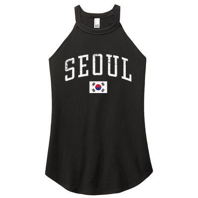 Vintage Seoul South Korea Country Flag Souvenir Vacation Women's Perfect Tri Rocker Tank