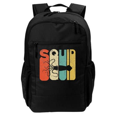 Vintage Style Squid Silhouette Funny Squid Backpack