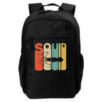 Vintage Style Squid Silhouette Funny Squid Backpack