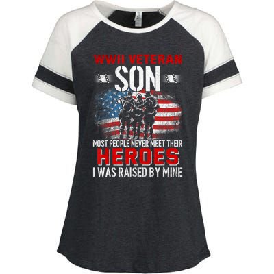 Veteran Son some people never meet their heroes veteran Enza Ladies Jersey Colorblock Tee