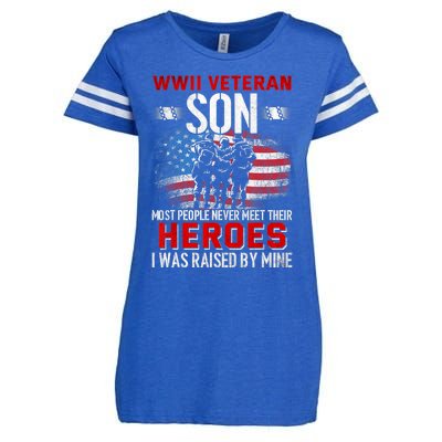 Veteran Son some people never meet their heroes veteran Enza Ladies Jersey Football T-Shirt