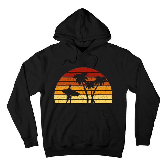 Vintage Sunset Surfing Gift For Surfers Hoodie