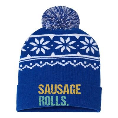 Vintage Style Sausage Rolls Gift USA-Made Snowflake Beanie