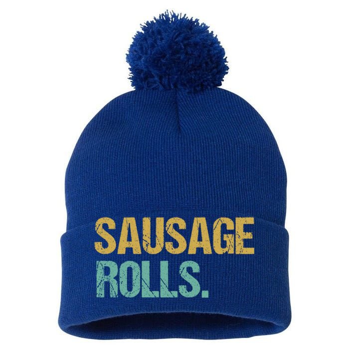 Vintage Style Sausage Rolls Gift Pom Pom 12in Knit Beanie