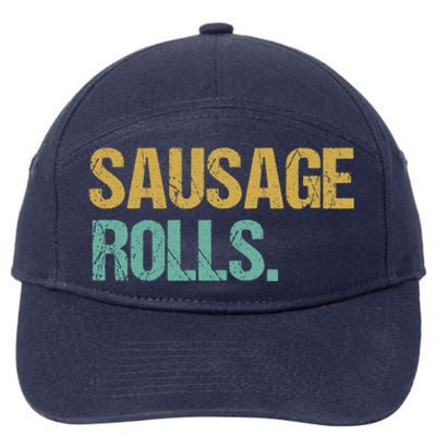 Vintage Style Sausage Rolls Gift 7-Panel Snapback Hat