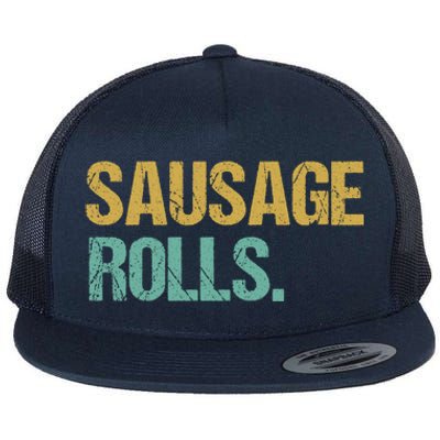 Vintage Style Sausage Rolls Gift Flat Bill Trucker Hat