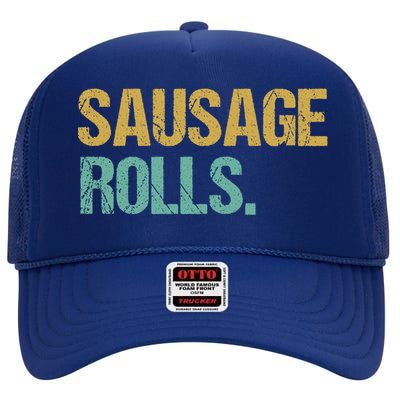 Vintage Style Sausage Rolls Gift High Crown Mesh Back Trucker Hat