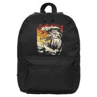 Vintage Surfing Skeleton 16 in Basic Backpack