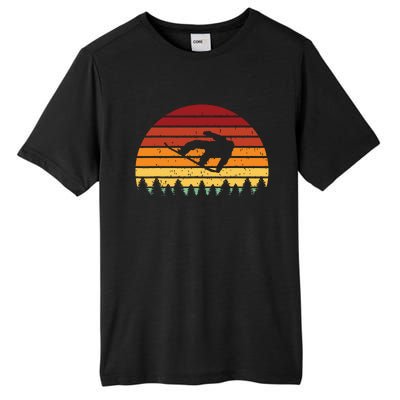 Vintage Sunset Snowboarding Gift For Snowboarders Tall Fusion ChromaSoft Performance T-Shirt