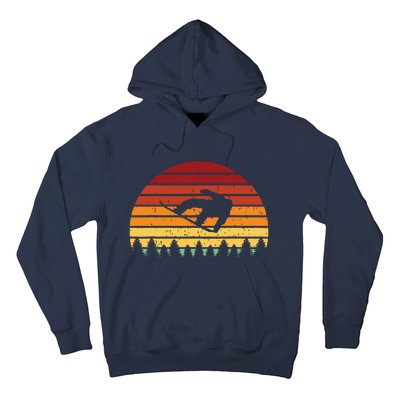 Vintage Sunset Snowboarding Gift For Snowboarders Hoodie