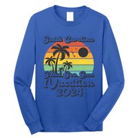 Vintage Sand Sea Sun Vacation 2024 South Carolina Beach Gift Long Sleeve Shirt