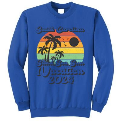 Vintage Sand Sea Sun Vacation 2024 South Carolina Beach Gift Sweatshirt