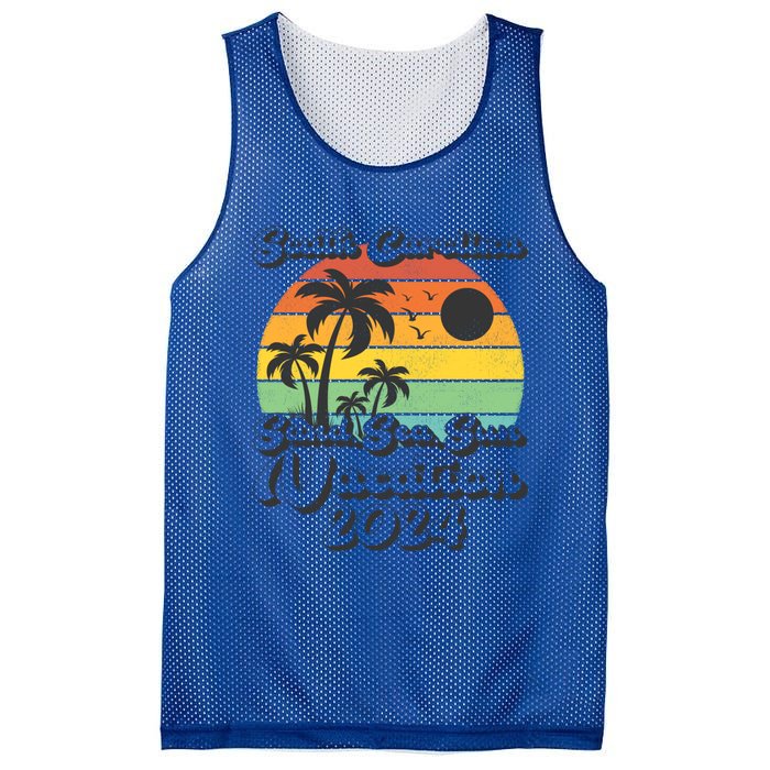 Vintage Sand Sea Sun Vacation 2024 South Carolina Beach Gift Mesh Reversible Basketball Jersey Tank