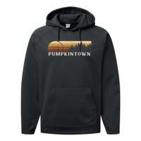 Vintage Sunset Stripes Pumpkintown South Carolina Performance Fleece Hoodie