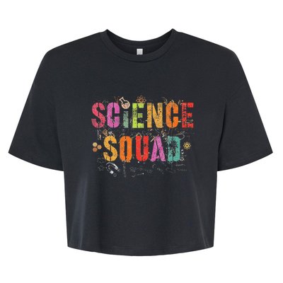 Vintage Science Squad Technology Teacher Team Student Stem Bella+Canvas Jersey Crop Tee