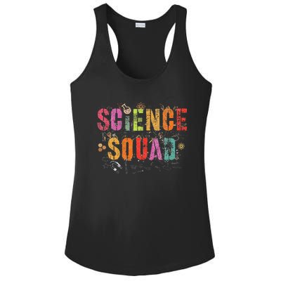 Vintage Science Squad Technology Teacher Team Student Stem Ladies PosiCharge Competitor Racerback Tank