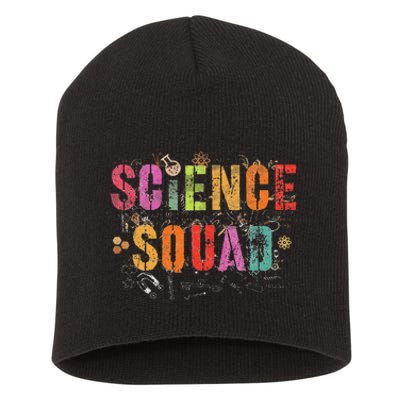 Vintage Science Squad Technology Teacher Team Student Stem Short Acrylic Beanie