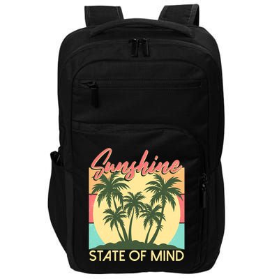 Vintage Sunshine State Of Mind Tropical Palm Trees Vacation Time Impact Tech Backpack